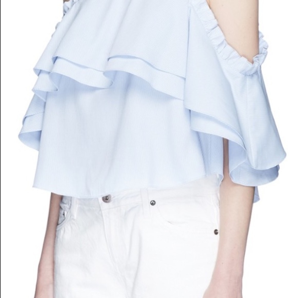 Nicholas Cold Shoulder Ruffle Top - Picture 3 of 8